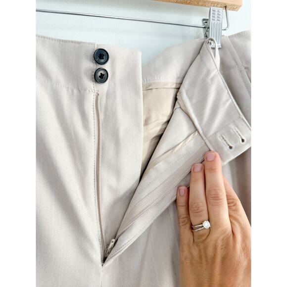 Madewell | NWT The Harlow Wide-Leg Trouser Brushed Twill pebble stone | Sz 14 - Picture 5 of 10